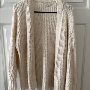 American Eagle Outfitters Cream Knit Cardigan